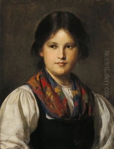 Tyrolean Girl by Franz Von Defregger