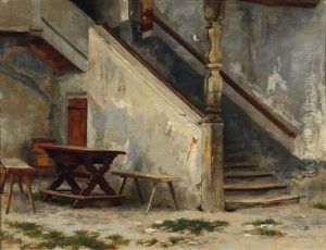 House Entrance With Staircase