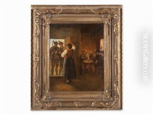 Hunter"s Arrival by Franz Von Defregger