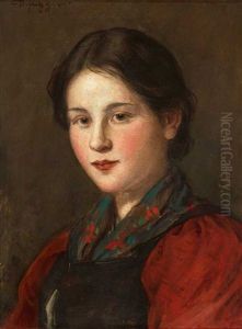 Portrait Eines Jungen Madchens Im Dirndl