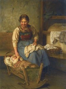 Mother's Pride by Franz Von Defregger