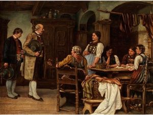 Die Brautwerbung by Franz Von Defregger
