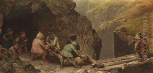 Die Weihnachtsgabe by Franz Von Defregger