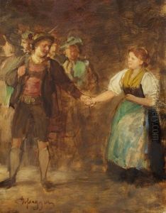 Abschied (sketch) by Franz Von Defregger