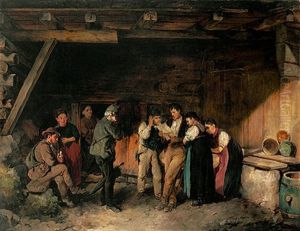 Der Stellungsbefehl by Franz Von Defregger