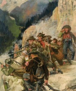 Szene Aus Den Tiroler Freiheitskampf (schlacht Auf Berg Isel?) by Franz Von Defregger