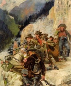 Szene Aus Dem Tiroler Freiheitskampf (schlacht Am Berg Isel) by Franz Von Defregger