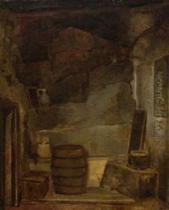 Bauernkeller by Franz Von Defregger