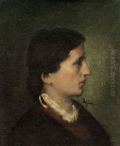 Frauenportrat Im Profil Nach Rechts - view 1