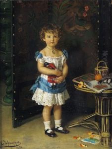 Portrait Josephine Waldsteins Mit Puppe