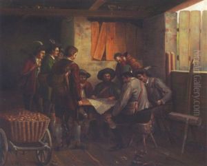 Andreas Hofer Und Sein Kriegsrat by Franz Von Defregger
