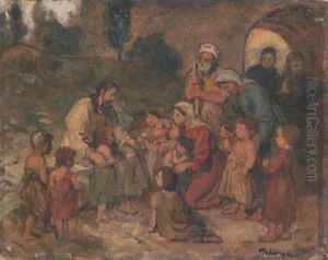 "lasset Die Kindlein Zu Mir Kommen..." by Franz Von Defregger
