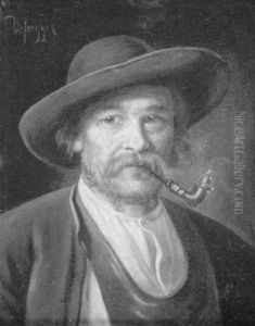 Mann Mit Pfeife by Franz Von Defregger