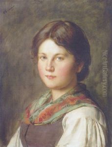 Junges Tiroler Madchen by Franz Von Defregger