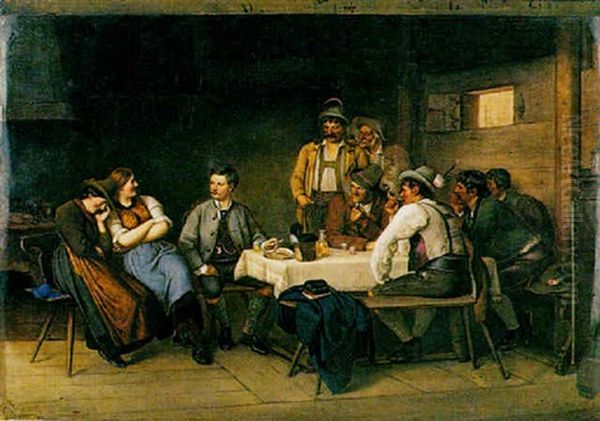 Tyrolian Interior Scene - view 1