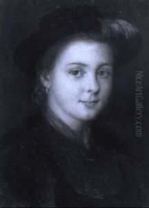 Dirndl Mit Hutchen by Franz Von Defregger