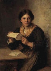 Der Liebesbrief by Franz Von Defregger