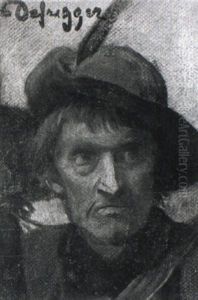 S_dtiroler Bauer Mit Hut by Franz Von Defregger