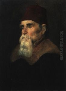Mann Mit Fes by Franz Von Defregger