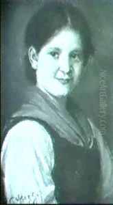 Dirndl Mit Gelbem Brusttuch by Franz Von Defregger