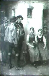 Die Unterhaltung. by Franz Von Defregger