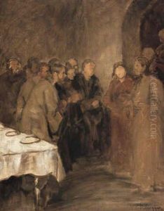 Jesus Bei Seinen Jungern by Franz Von Defregger