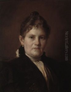 Georg Joseph Von Hauberrisser Mit Frau Maria Von Hauberrisser, Geb. Wessely by Franz Von Defregger