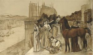 Semiramis Construisant Une Ville by Edgar Degas