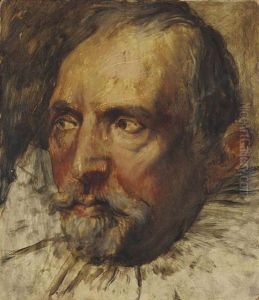 Portrait D'homme D'apres Un Maitre Flamand