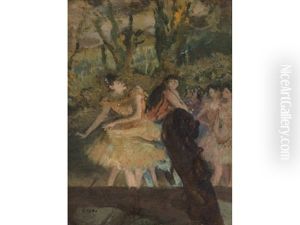 Danseuses Et Contrebasse by Edgar Degas