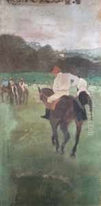 Chevaux Au Depart by Edgar Degas