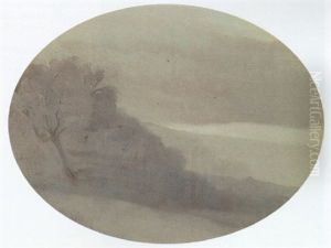Paysage D'italie, Crepuscule by Edgar Degas