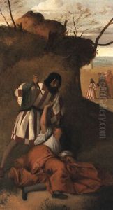 Saint Antoine Ressuscitant Une Femme Tu,e Par Son Mari by Edgar Degas
