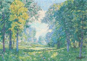 Clairiere En Sous-bois Ensoleillee by Henri Deglume