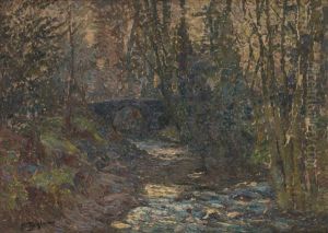 Le Pont En Sous-bois by Henri Deglume