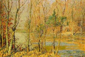 Vue D'etang by Henri Deglume