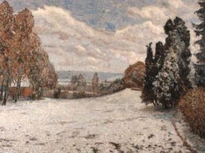 Paysage Enneige by Henri Deglume