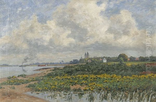Bewolkter Sommertag Bei Kaiserswerth - view 1