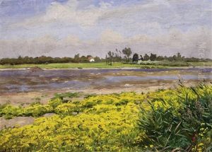 Bluhendes Ufer Am Niederrhein by Wilhelm Degode