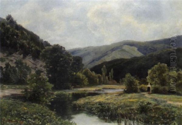 Fluslandschaft Mit Figurlicher Staffage - view 1