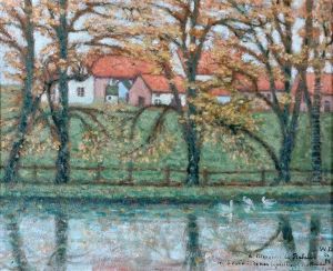 Landschap Met Rivier by William Degouve de Nuncques