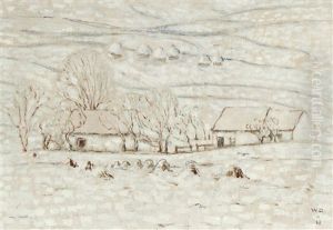 Paysage De Neige, Brabant by William Degouve de Nuncques