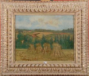 Les Meules De Foin by William Degouve de Nuncques