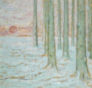 Hiver Dans La Foret by William Degouve de Nuncques