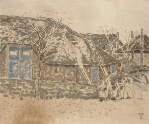 Travaux De La Ferme by William Degouve de Nuncques