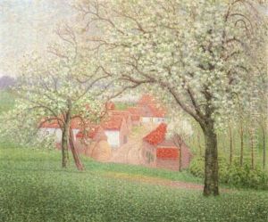Les Pommiers En Fleurs, Brabant by William Degouve de Nuncques
