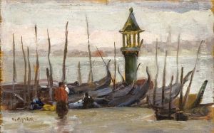 Porto Con Faro by Giuseppe Aprea
