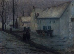 Soir De Neige, Brabant by William Degouve de Nuncques