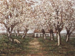 Pommiers En Fleurs by William Degouve de Nuncques