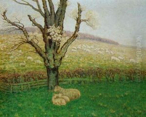 An Orchard In Spring by William Degouve de Nuncques